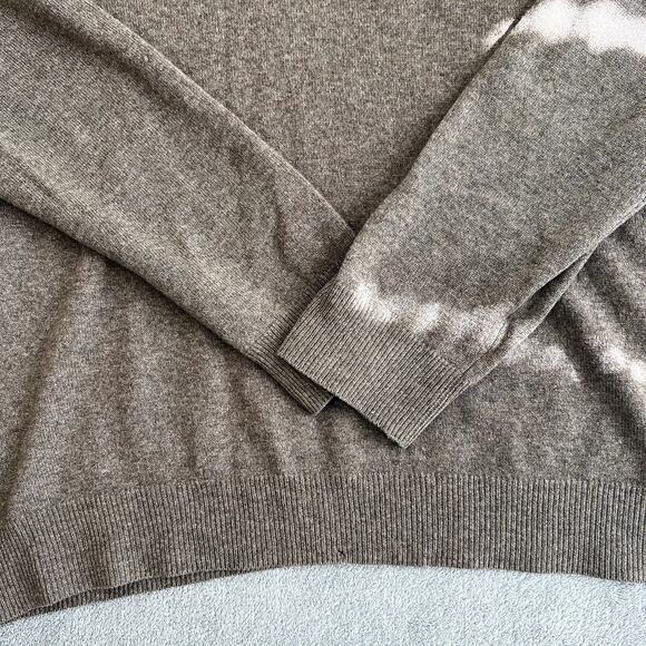 Black Brown 1826 100% Large Cashmere Sweater V Neck Pullover Old Money - Picture 3 of 9